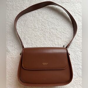FinebagStudio Brand Brown Leather Crossbody Bag